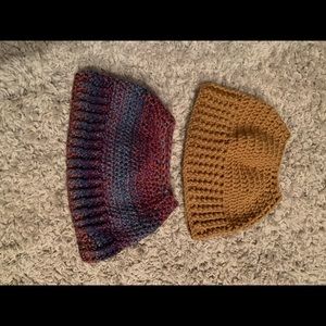 Two bun beanies
